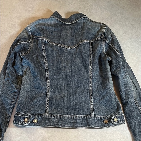 GAP Blue Denim Jean Jacket. Stretch. Large - Picture 6 of 9